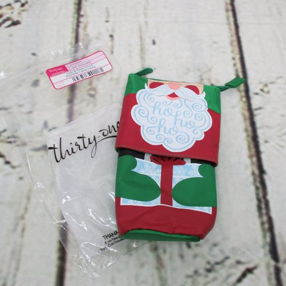 Thirty-One Gifts Hide & Peek Expandable Reusable Snack Bag Santa's Beard - Picture 6 of 7